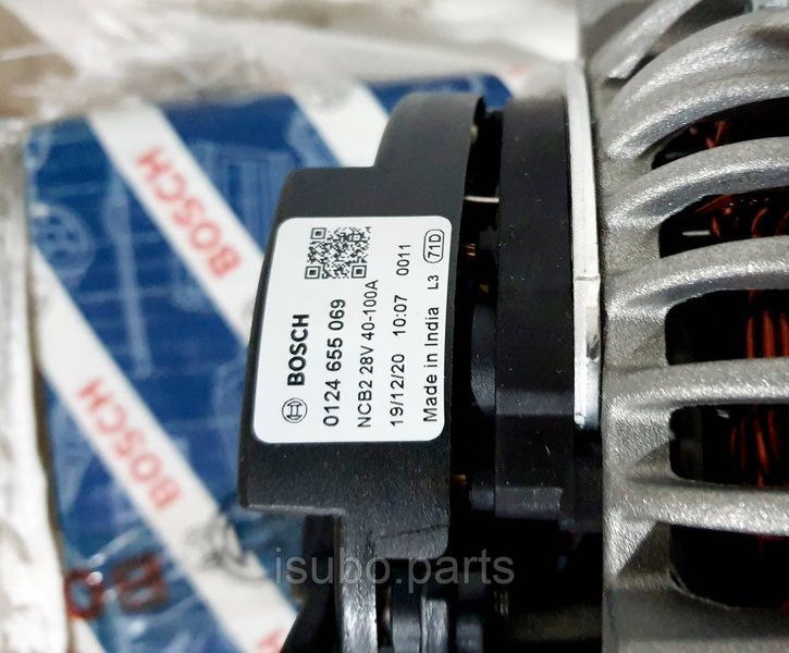 Генератор Е3/Е5 100А "Bosch" ASHOK, БАЗ А081, Богдан А221 0124655069 фото
