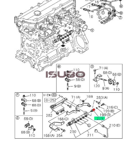 Клапан обмеження тиску палива 4НК1 Атаман, Isuzu NQR90/NPR75 8981386950 фото